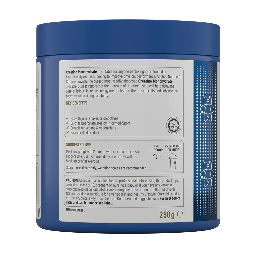 Applied Nutrition Creatine Monohydrate Micronized - 250 gram Applied Nutrition