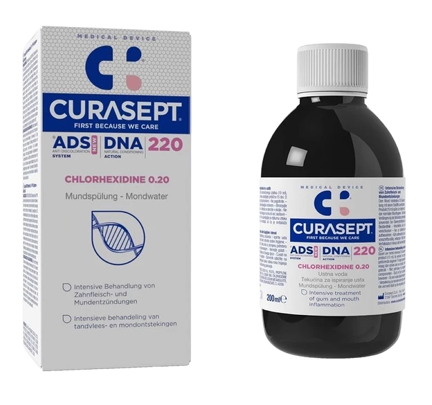 Curasept – ADS Mondspoeling 220 – 0,20% chloorhexidine 200 ml Curasept