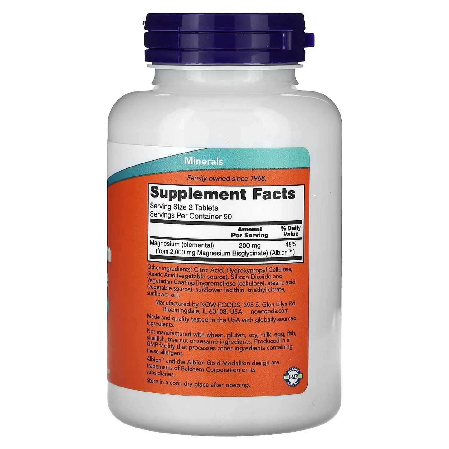 Now Magnesium Glycinate - 180 tabletten NOW Foods