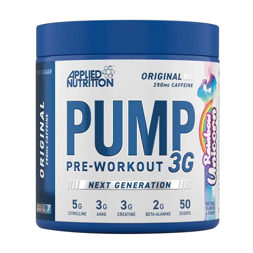 Applied Nutrition Pump 3G Pre-Workout Smaak Rainbow Unicorn - 375 gram Applied Nutrition