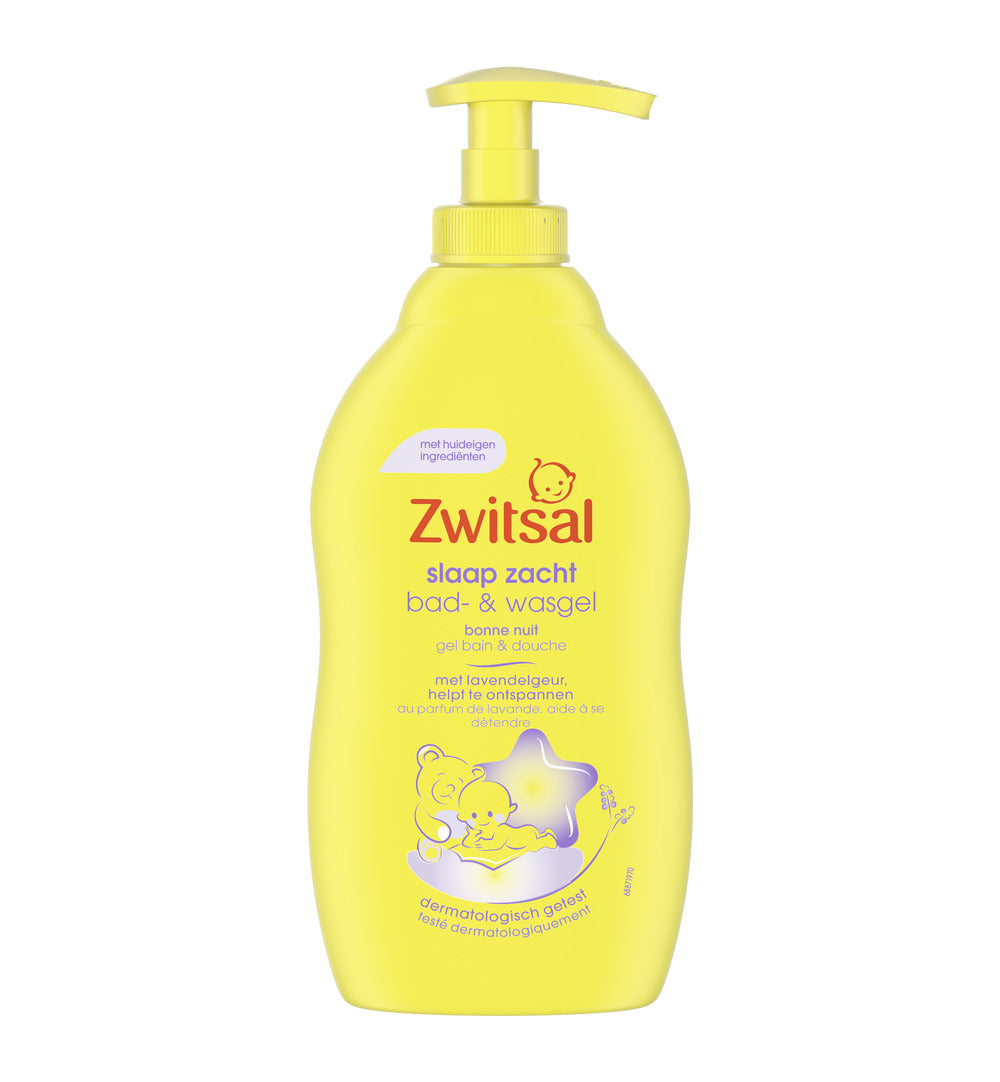 Zwitsal Bad & Wasgel Slaap Zacht Lavendel 400 ml pompje Zwitsal