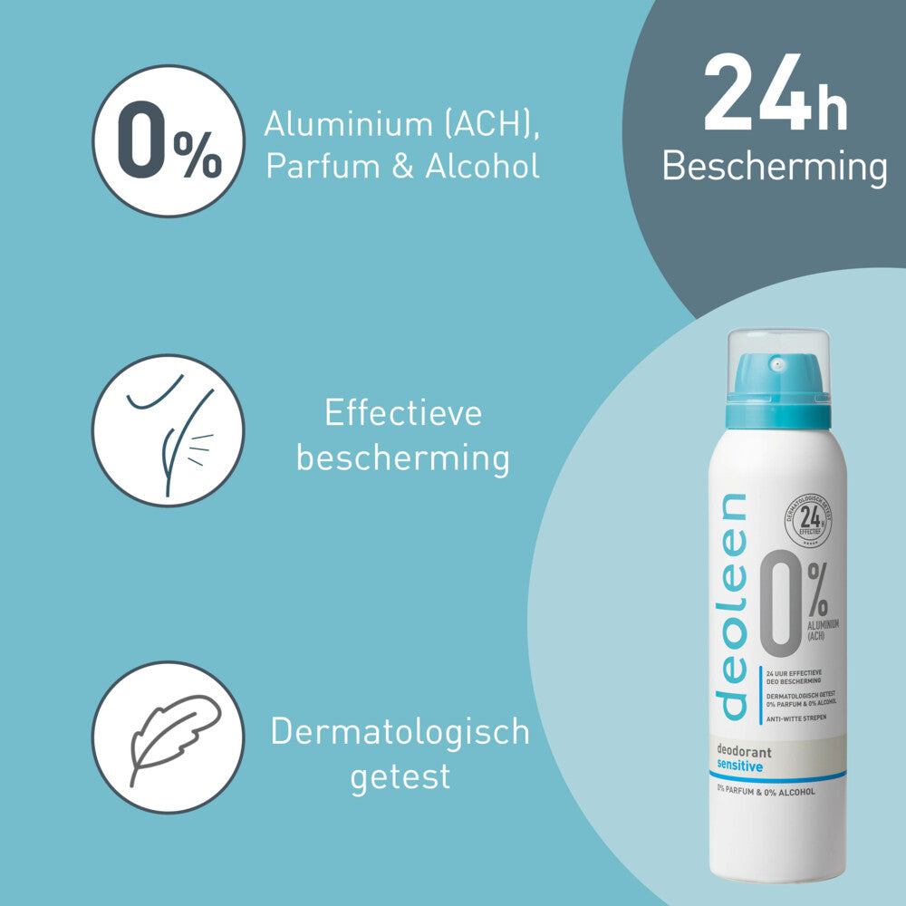 Deoleen Deodorant Spray – Aerosol Sensitive 0% 150 ml