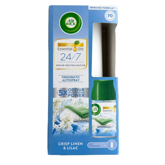 Airwick Freshmatic Max Houder + navulling Crisp Linen 250 ml Airwick