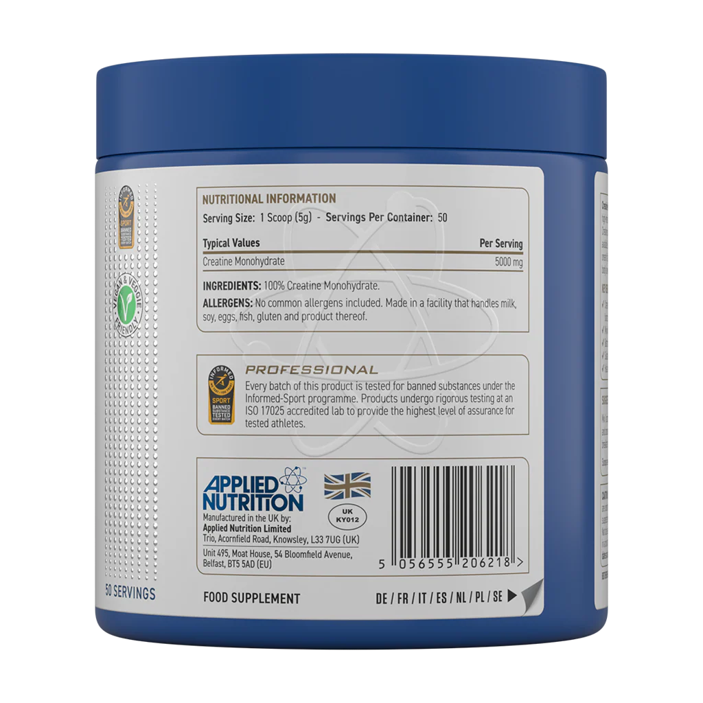 Applied Nutrition Creatine Monohydrate Micronized - 250 gram Applied Nutrition