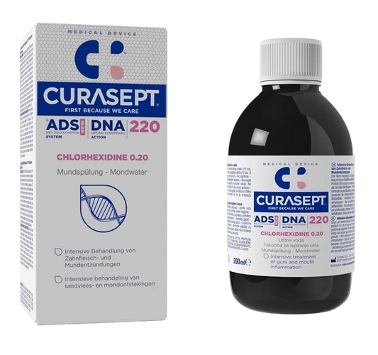 Curasept – ADS Mondspoeling 220 – 0,20% chloorhexidine 200 ml Curasept