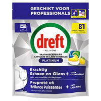 Dreft Vaatwastabs – All in One Platinum Citroen 81 stuks
