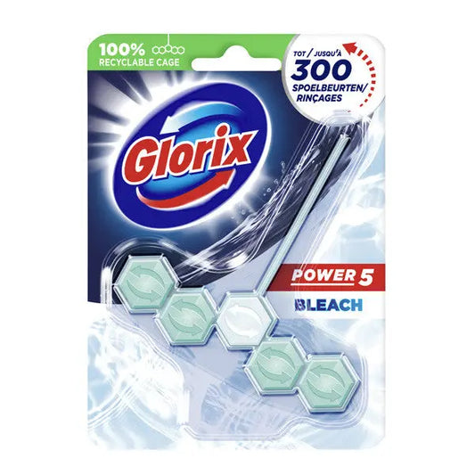 Glorix Toiletblok – Power 5 Bleek 55gr Glorix