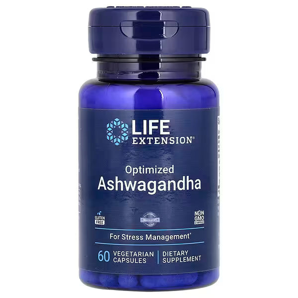 Life Extension Optimized Ashwagandha Extract – 60 Plantaardige Capsules Life Extension
