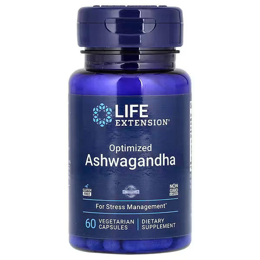 Life Extension Optimized Ashwagandha Extract – 60 Plantaardige Capsules Life Extension