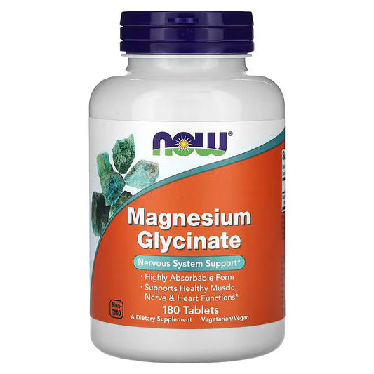 Now Magnesium Glycinate - 180 tabletten NOW Foods