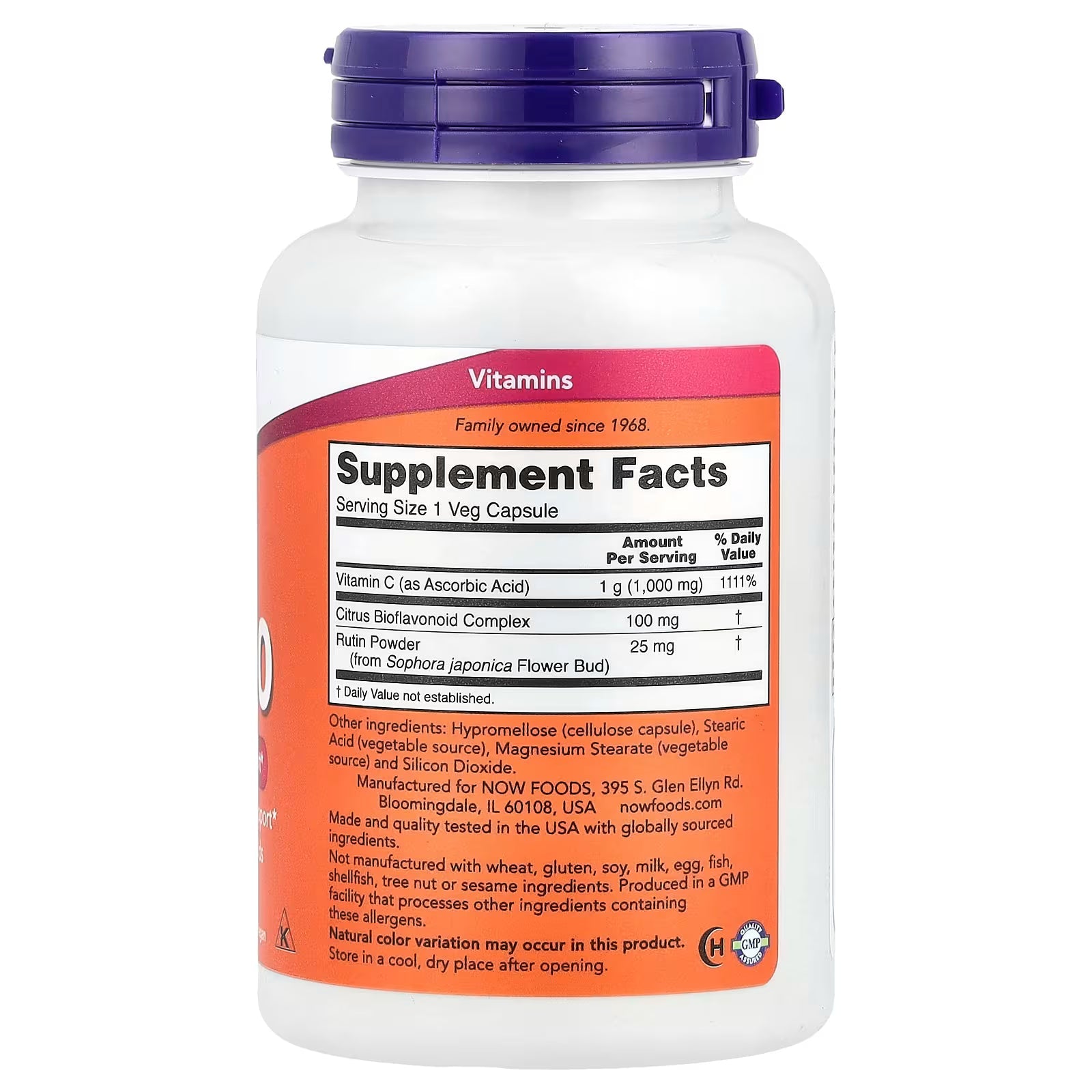 Now Vitamin C-1000 Plantaardige Capsules NOW Foods