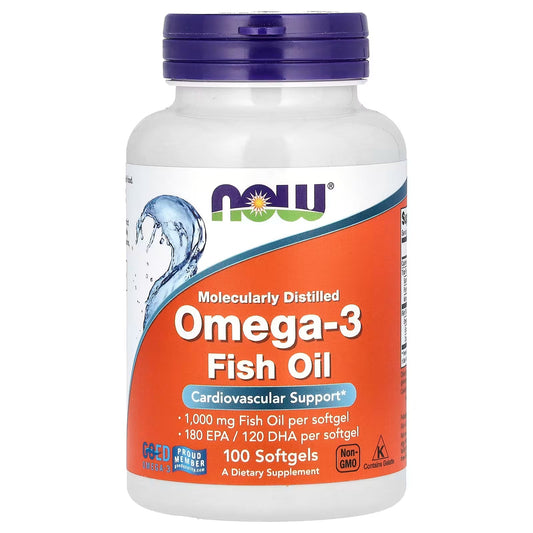 Now Omega-3 Visolie - 100 softgels NOW Foods