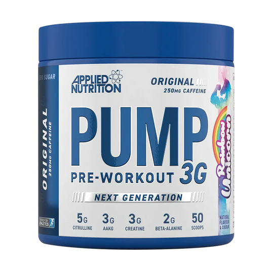 Applied Nutrition Pump 3G Pre-Workout Smaak Rainbow Unicorn - 375 gram Applied Nutrition