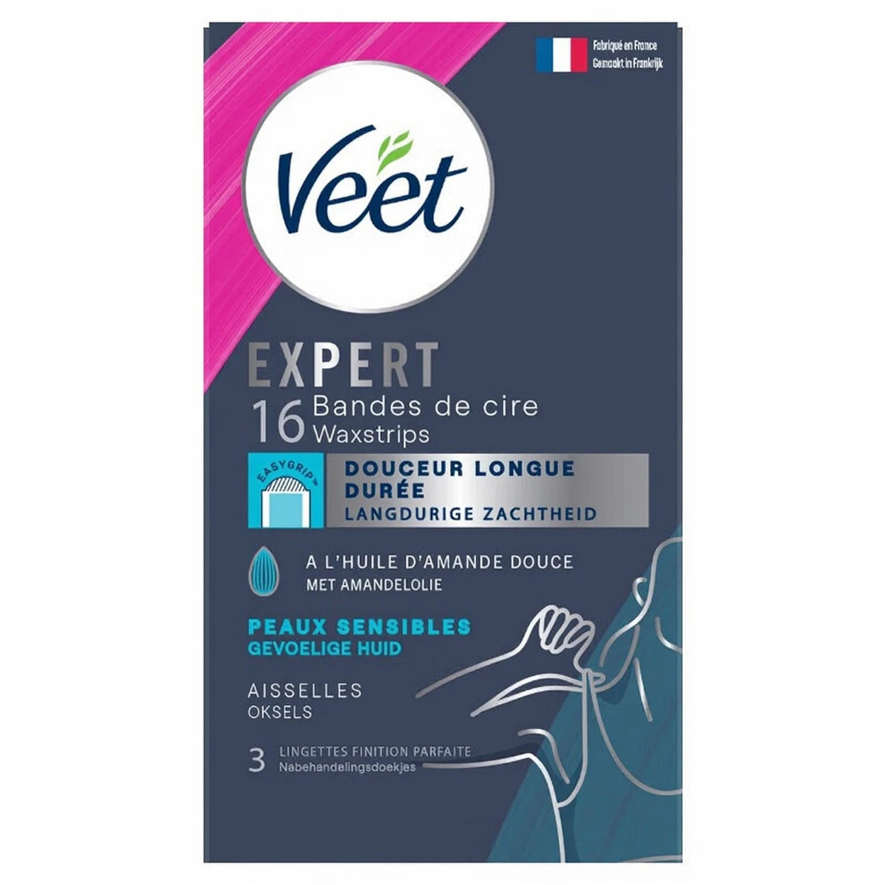 Veet Koude Ontharingsstrips – Sensitive Oksels 16 stuks Veet