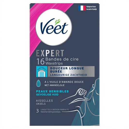 Veet Koude Ontharingsstrips – Sensitive Oksels 16 stuks Veet