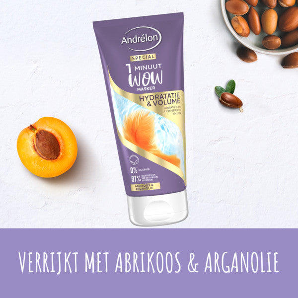 Andrelon Haarmasker – Hydratatie & Volume 180 ml Andrelon
